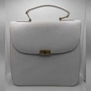 White Leather Handbag Mark Cross